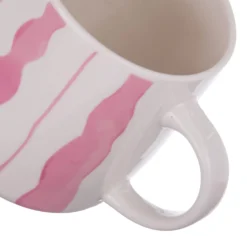 Tazza ceramica 380 ml righe rosa Color Bloom