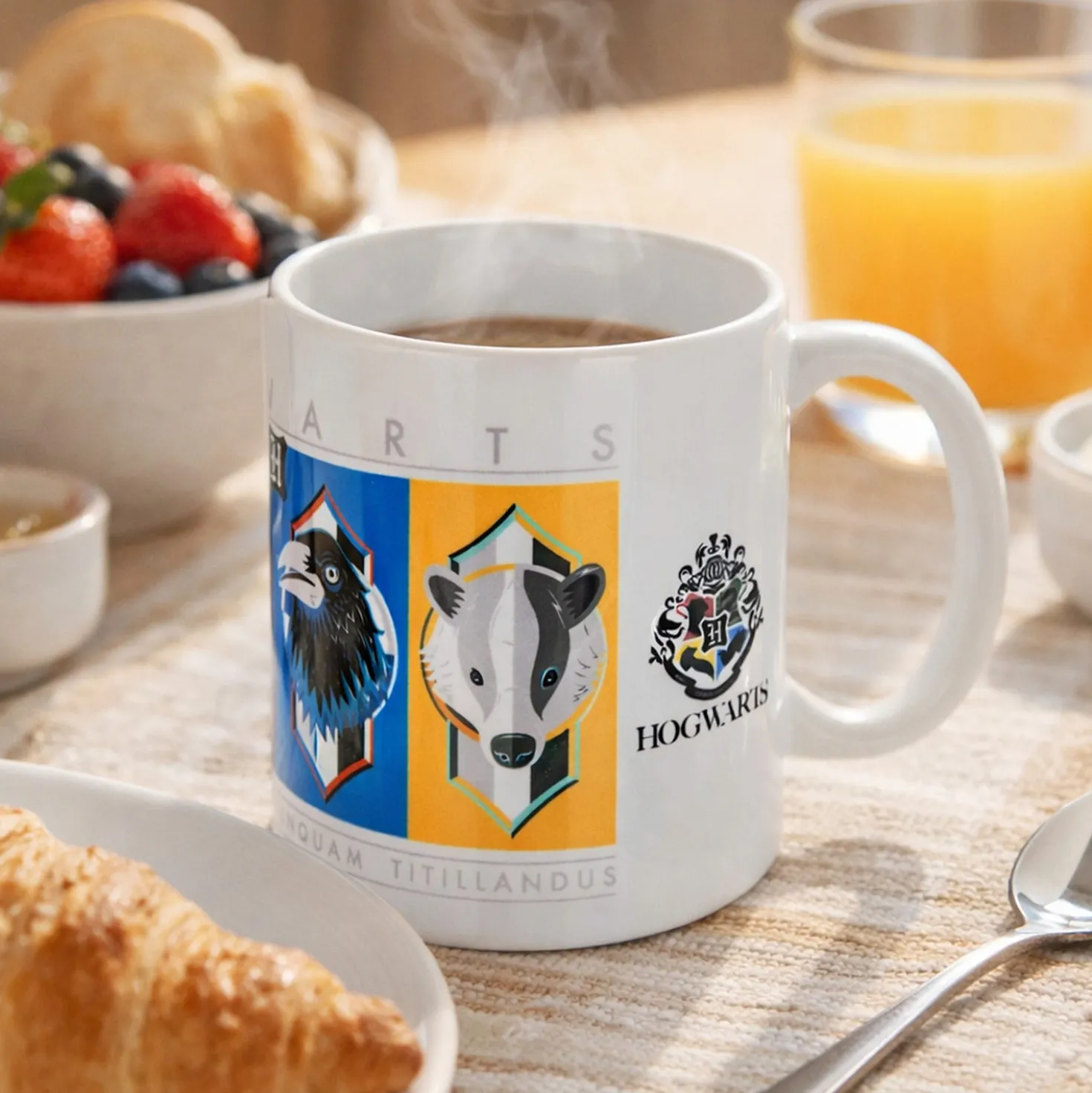 Tazza Harry Potter stemmi Case Hogwarts in ceramica