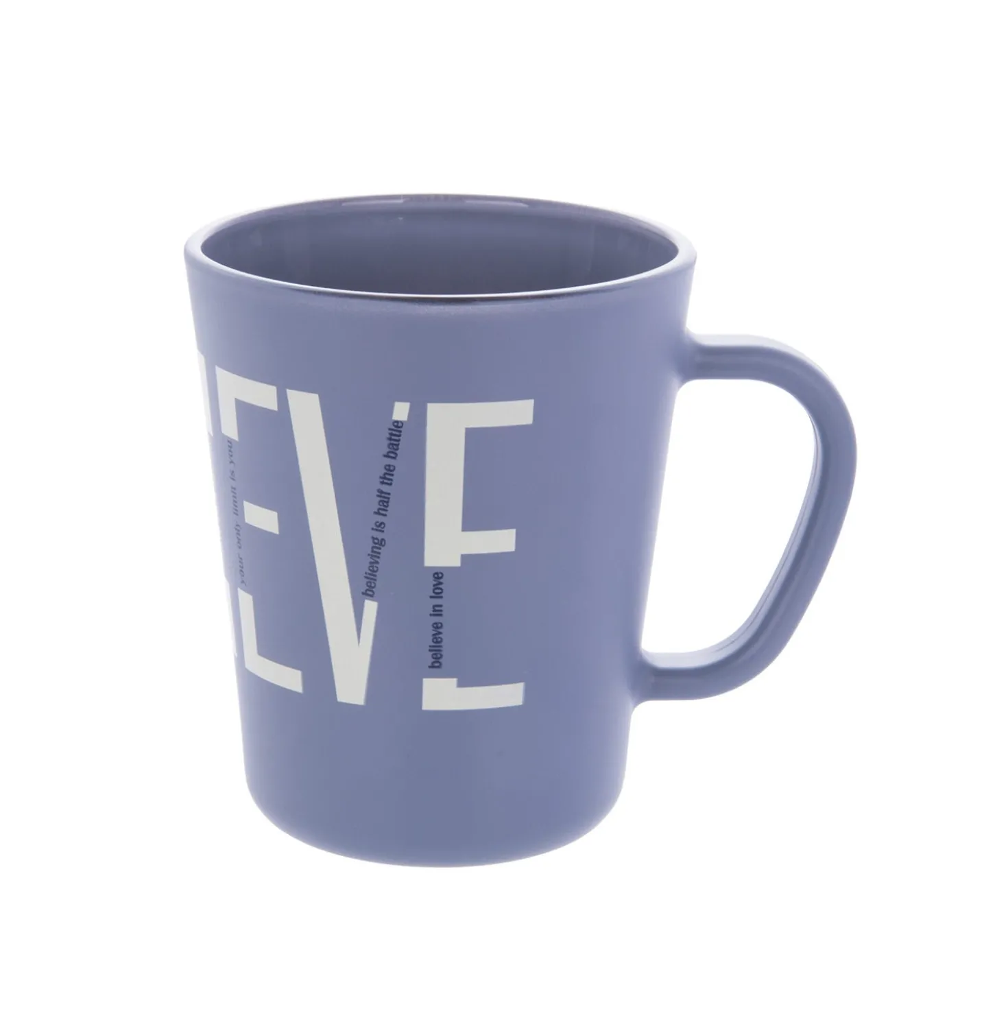 Tazza in vetro 370 ml scritta Believe Glassy