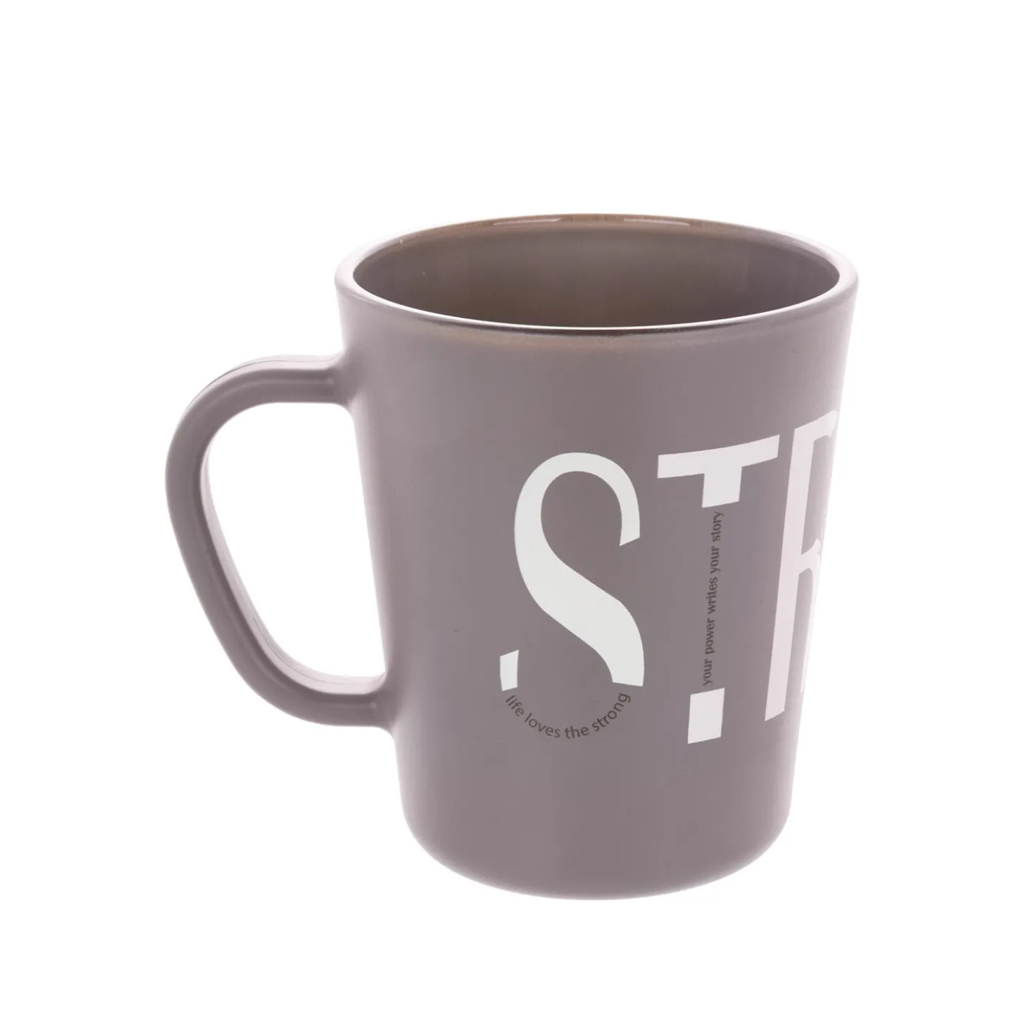 Tazza in vetro 370 ml scritta Strong Glassy