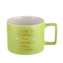 Tazza jumbo 450 ml scritta verde
