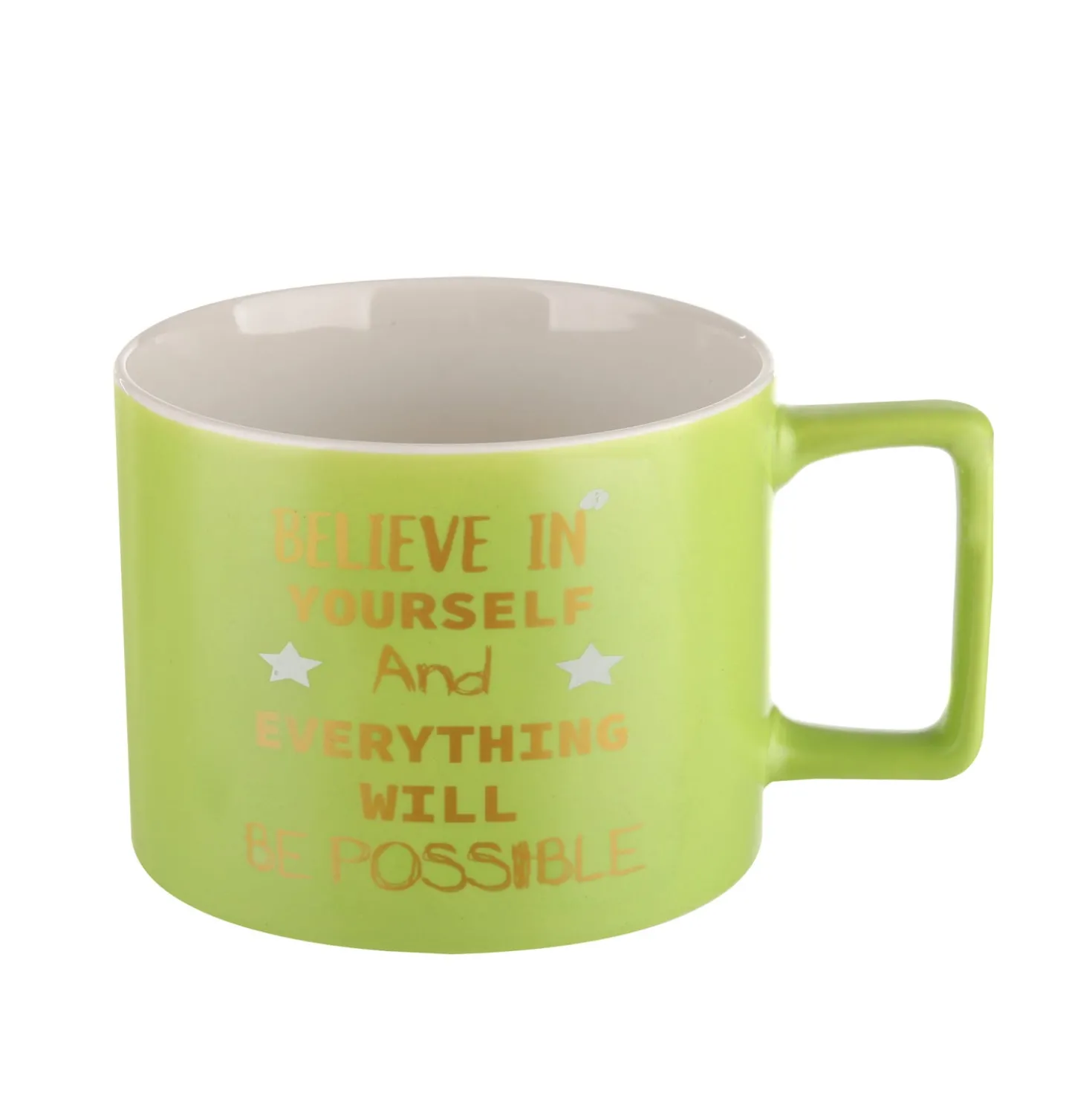 Tazza jumbo 450 ml scritta verde