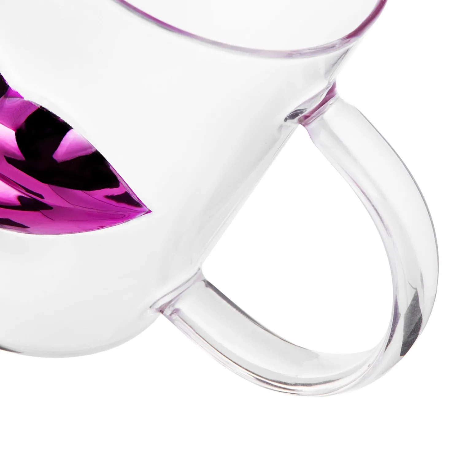 Tazza labbra rosa vetro 390 ml