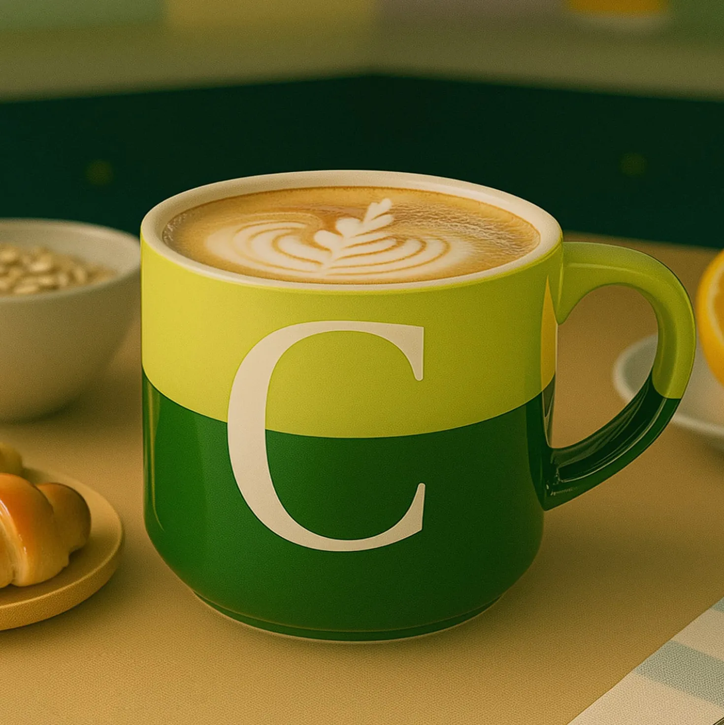 Tazza lettera C verde 400 ml Blend Collection