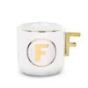 Tazza lettera F con manico oro 360 ml