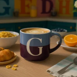 Tazza lettera G blu 400 ml Blend Collection