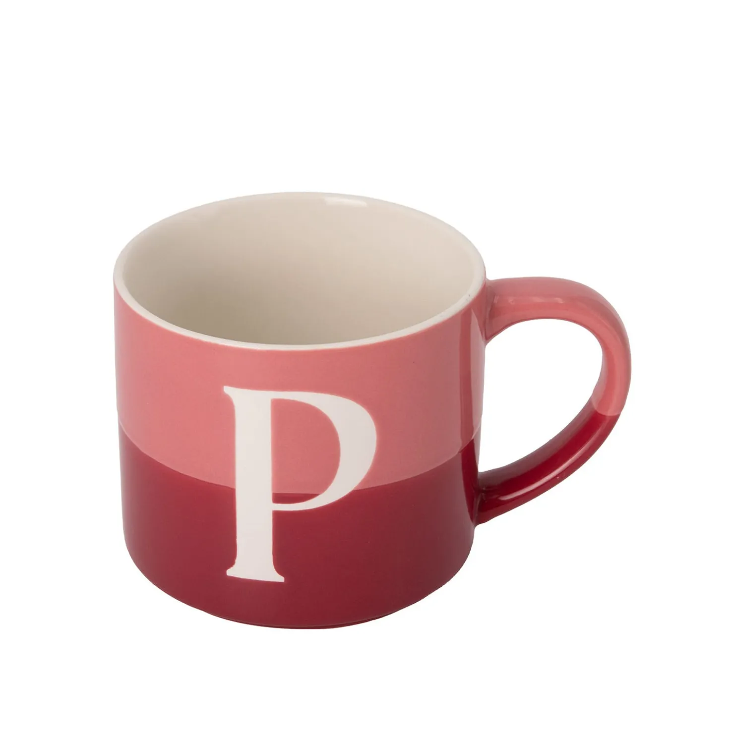 Tazza lettera P rosa 400 ml Blend Collection