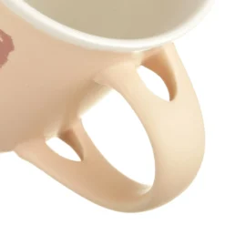 Tazza mug conica 400 ml con cucchiaino in porcellana crema