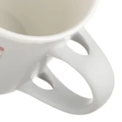 Tazza mug conica 400 ml con cucchiaino in porcellana grigio