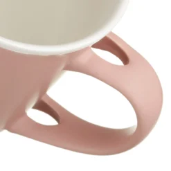 Tazza mug conica 400 ml con cucchiaino in porcellana malva