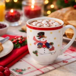 Tazza mug Pupazzo di neve in porcellana, 300 ml