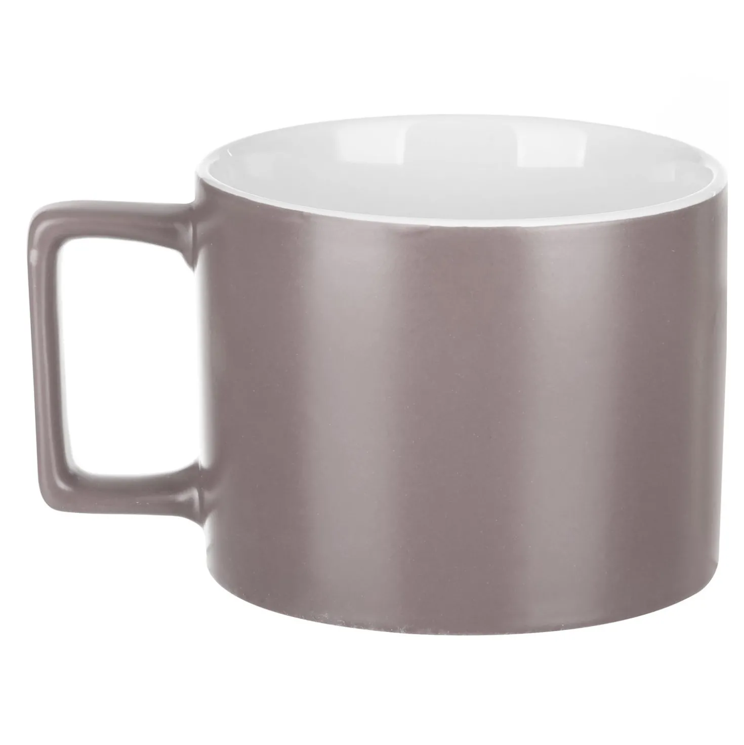 Tazza mug scritta 450 ml in porcellana grigio opaco
