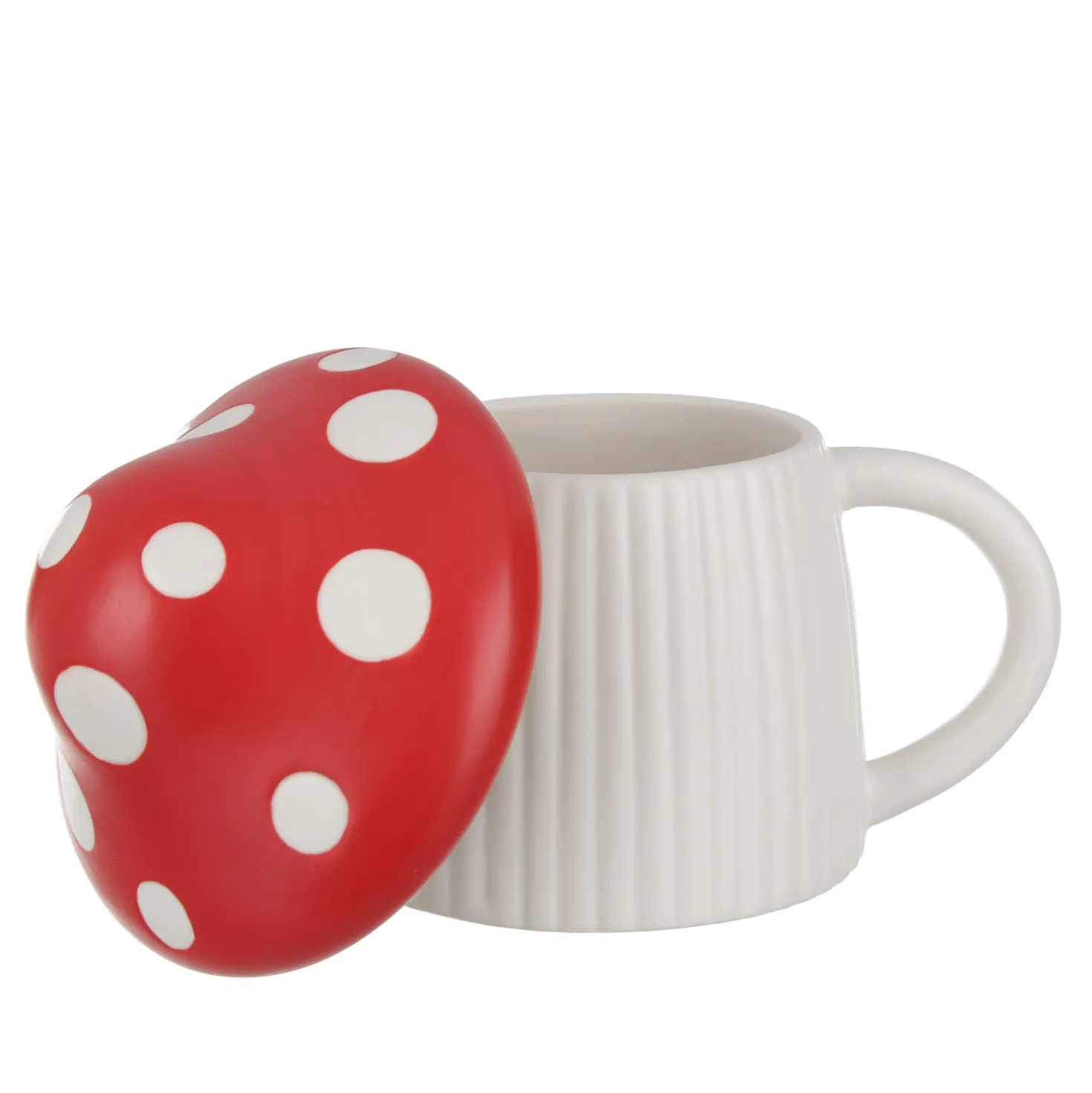 Tazza natalizia fungo rosso 400 ml ceramica