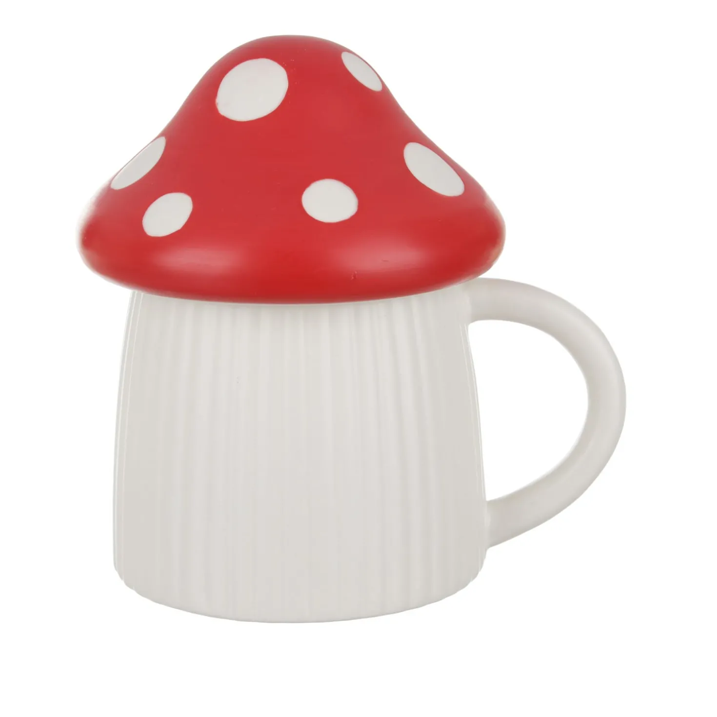 Tazza natalizia fungo rosso 400 ml ceramica