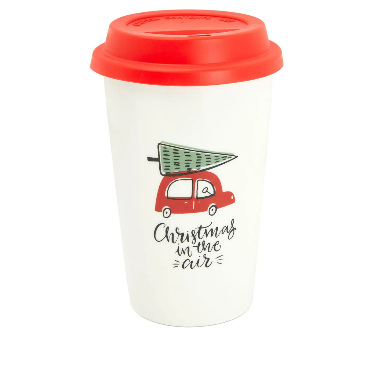 Tazza natalizia 300 ml coperchio Christmas in the air