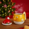 Tazza natalizia pesce pagliaccio giallo 600 ml ceramica
