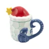 Tazza natalizia polipo con coperchio 580 ml ceramica