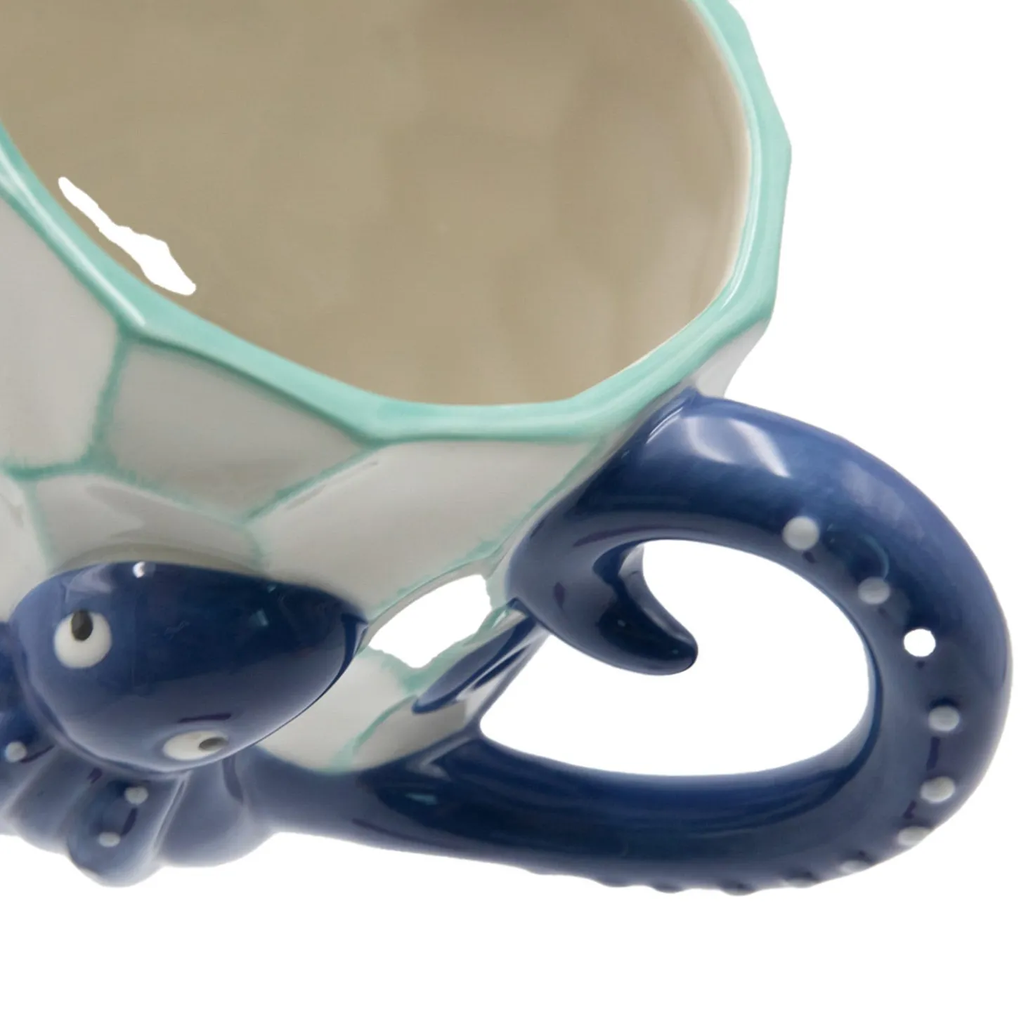 Tazza natalizia polipo con coperchio 580 ml ceramica
