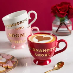 Tazza porcellana rossa Buonanotte Amore 500 ml Loving