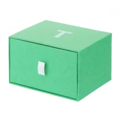 Tazzina caffè lettera T verde in vetro borosilicato, 150 ml