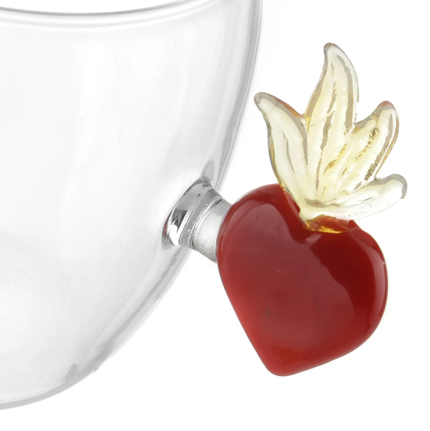 Tazzina in vetro borosilicato 120 ml cuore sacro