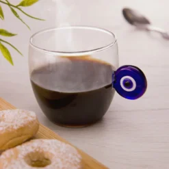 Tazzina in vetro borosilicato 120 ml occhio greco