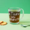 Tazzina in vetro 310 ml scritta Tisana buonanotte