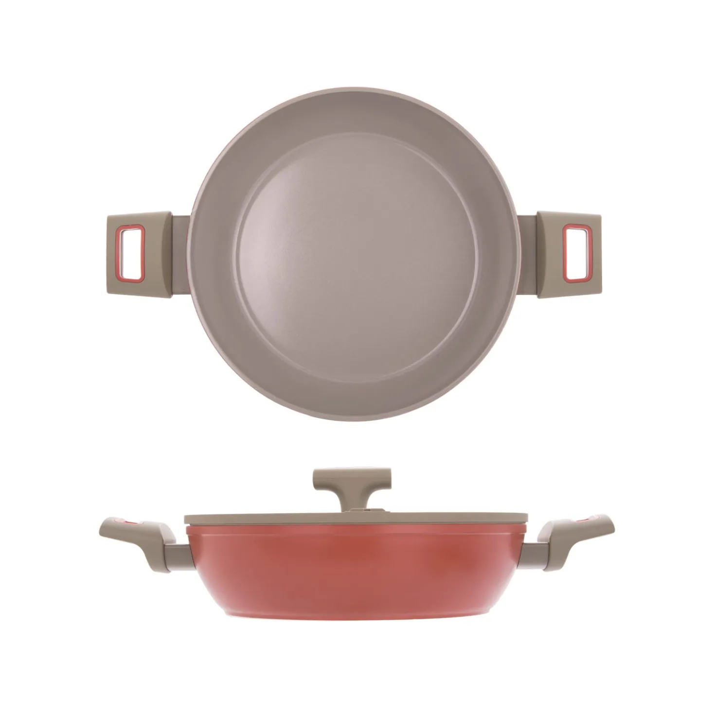 Tegame 26 cm antiaderente ceramico Koral con coperchio