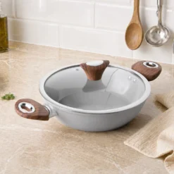 Tegame 24 cm antiaderente ceramico New Ceramic grigio