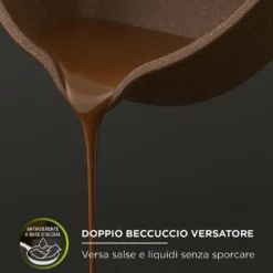 Tegame 30 cm antiaderente 0 grassi con coperchio