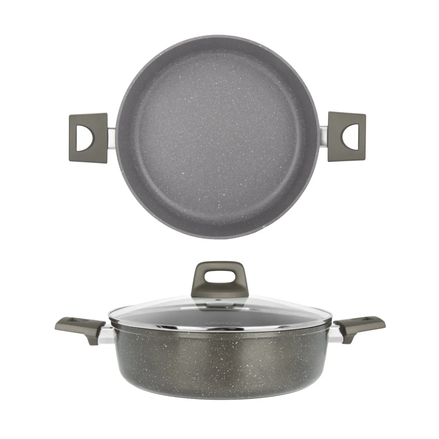 Tegame 28 cm antiaderente Pratika con coperchio