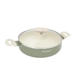 Tegame 24 cm avocado Cooking Therapy con coperchio