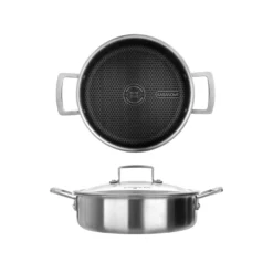Tegame 20 cm con coperchio a 3 strati Tri - ply