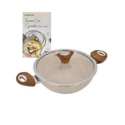 Tegame 24 cm coperchio taupe New Ceramic