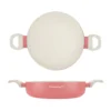 Tegame 28 cm corallo Cooking Therapy con coperchio