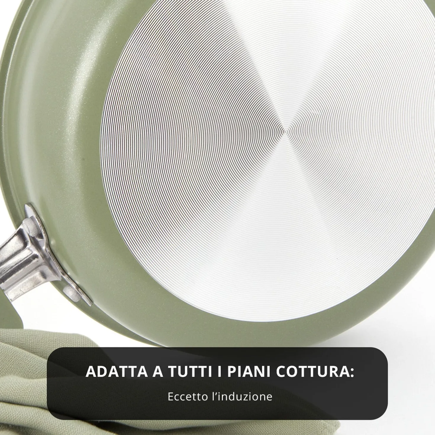 Tegame 16 cm Mini Fantasy con coperchio verde