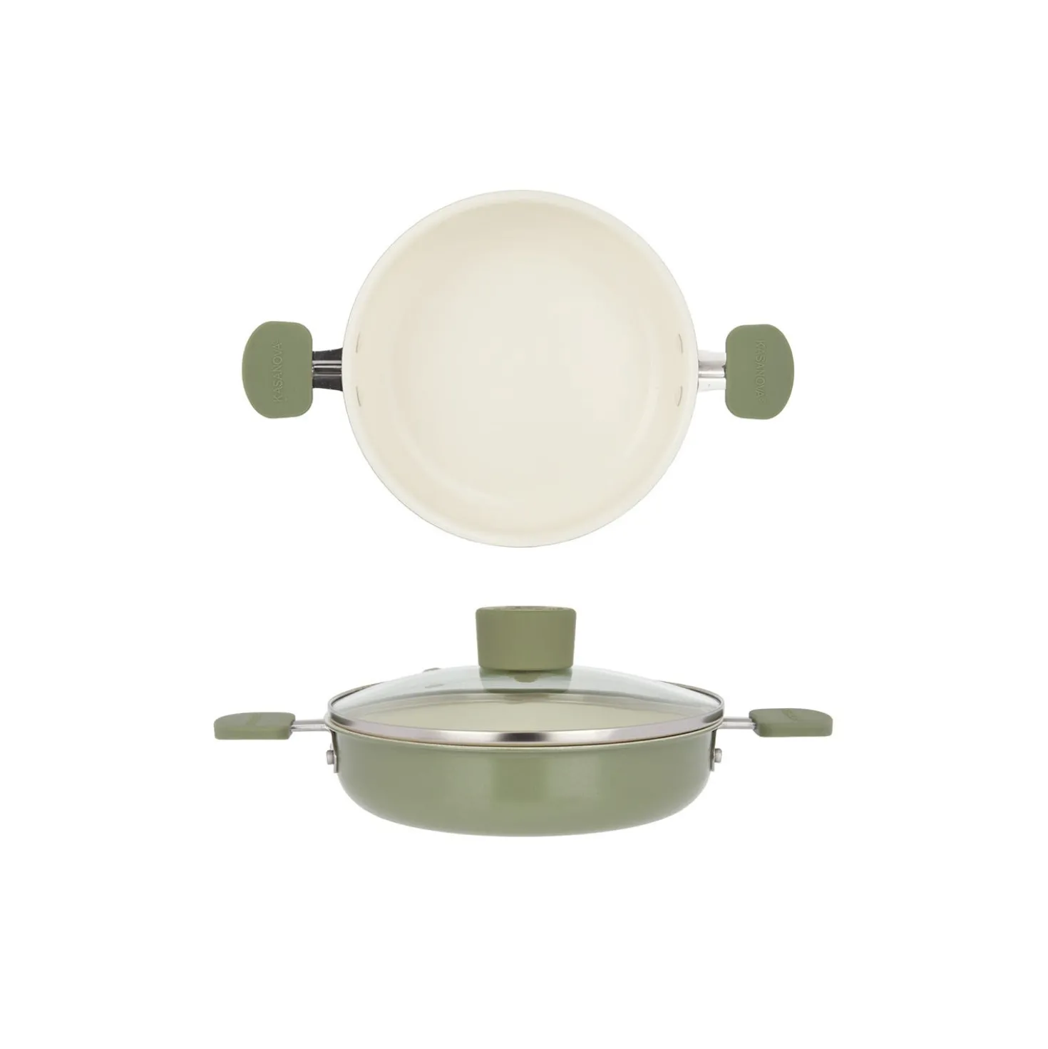 Tegame 16 cm Mini Fantasy con coperchio verde