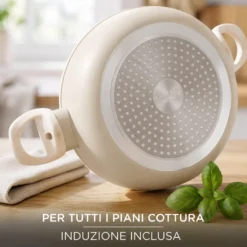 Tegame 24 cm sabbia Cooking Therapy con coperchio
