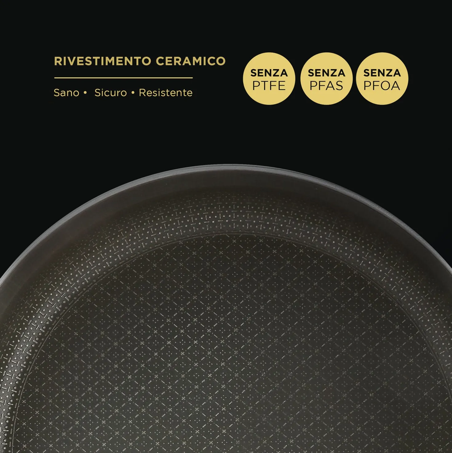 Tegame 20 cm triplo strato Tri Ply - Gold con coperchio