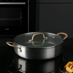 Tegame 24 cm triplo strato Tri Ply - Gold con coperchio