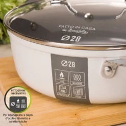 Tegame induzione 28 cm con coperchio Fatto in casa da Benedetta