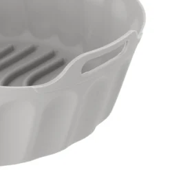 Teglia tonda 22,5 cm silicone per friggitrice ad aria grigia