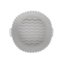 Teglia tonda 21 cm silicone per friggitrice ad aria grigia