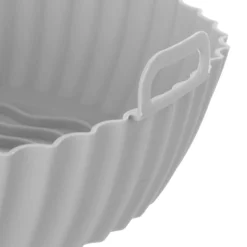 Teglia tonda 21 cm silicone per friggitrice ad aria grigia