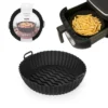 Teglia tonda 21 cm silicone per friggitrice ad aria nera