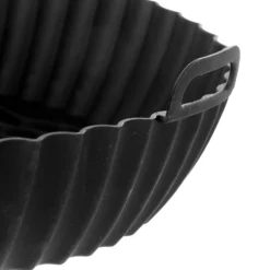 Teglia tonda 21 cm silicone per friggitrice ad aria nera