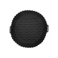 Teglia tonda 21 cm silicone per friggitrice ad aria nera