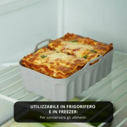 Teglia 21x14 cm silicone per friggitrice ad aria grigia