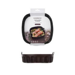 Teglia 18x18 cm silicone per friggitrice ad aria nera