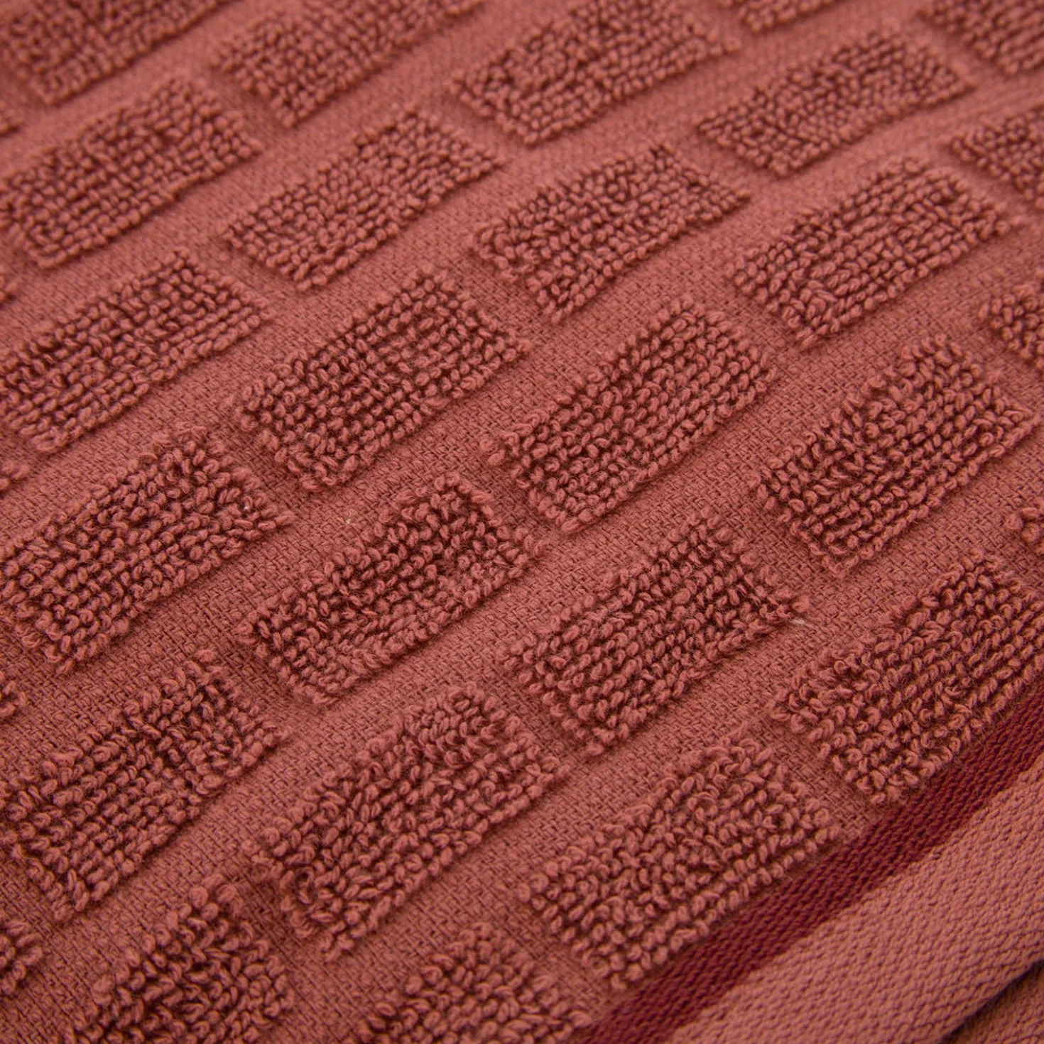 Telo doccia cotone Pop Corn Brick malva scuro